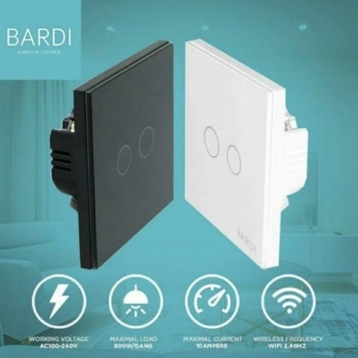 Saklar Saklar Lampu Pintar Bardi 2 Gang Eu Wifi - Smart Wall Switch