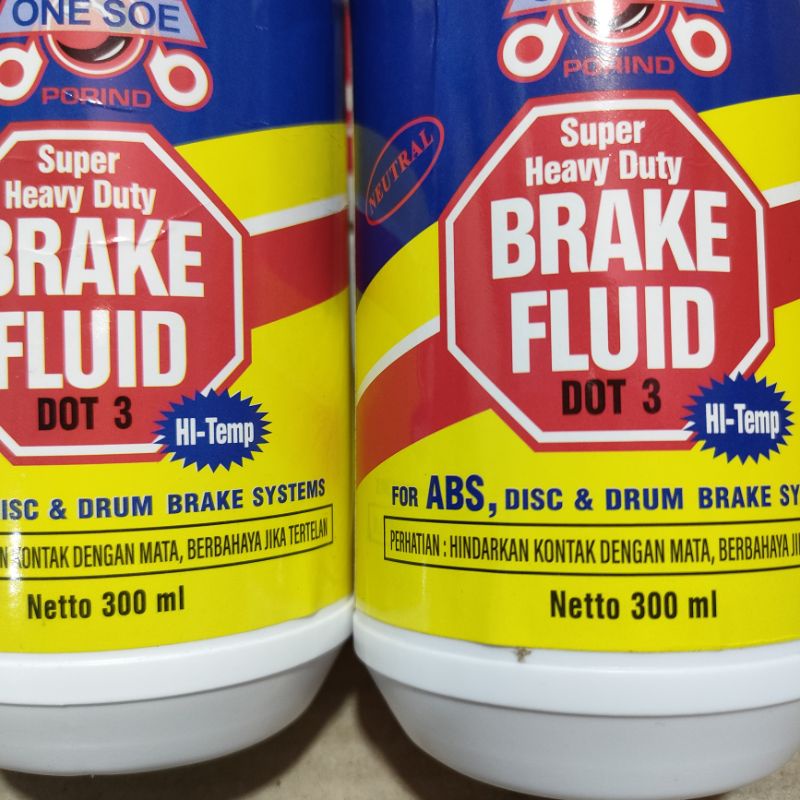 Minyak Rem ONE SOE 300ml Dot 3 Warna Merah Brake Fluid Oli Rem Minyak Rem 300ml Motor / Mobil