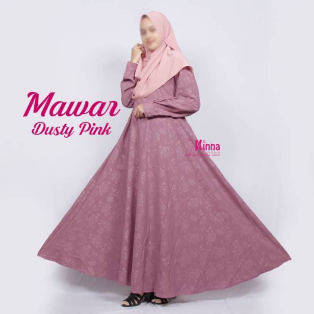 Gamis Wolfis Embos Motif Mawar