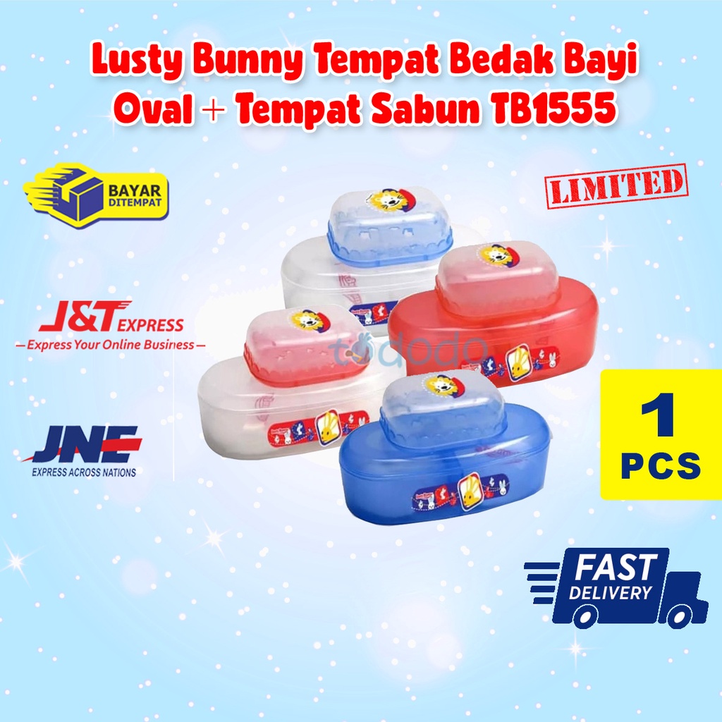 Tempat Bedak Bayi Oval + Tempat Sabun Lusty Bunny TB1555