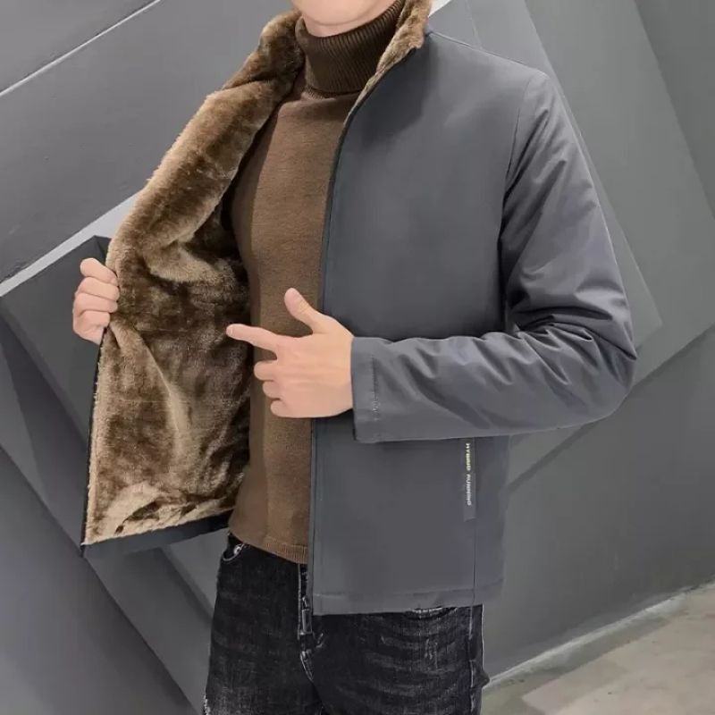 jaket bomber bulu/jaket pria bulu/jaket musim dingin