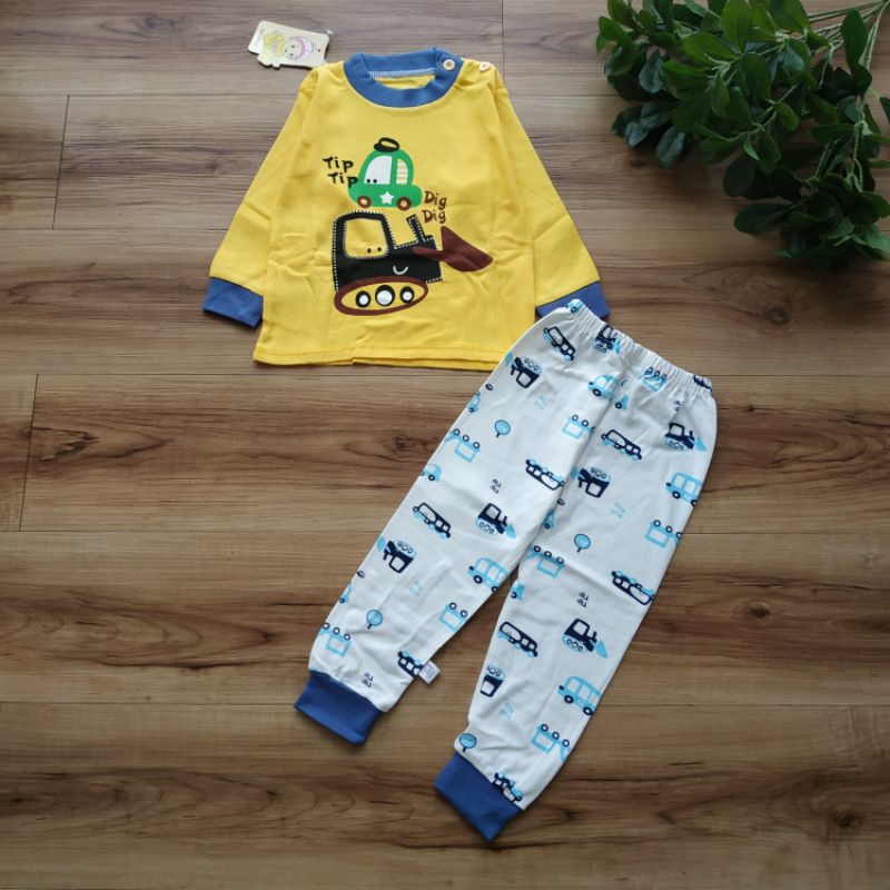 [Brandedbaby] PIYAMA ANAK LAKI-LAKI IMPORT / BOY PYJAMAS DINO MONSTER TRUCK ANEKA MOTIF