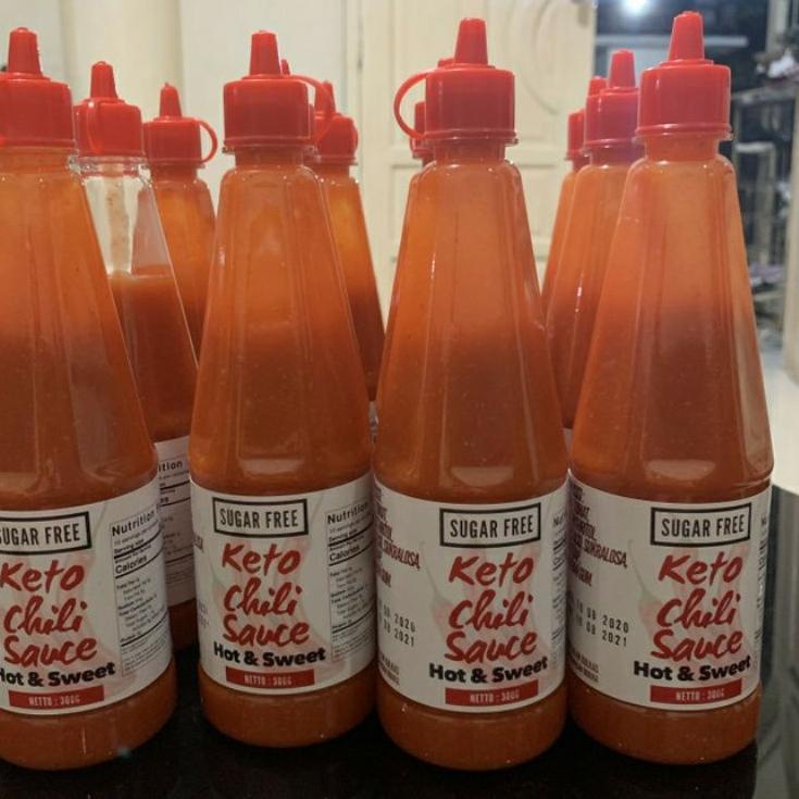 

(uujg -43) Keto Chili Sauce Hot & Sweet 300gr Sugar Free ooat543