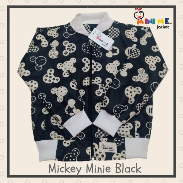 Jacket Bomber Anak Mickey Minie Black
