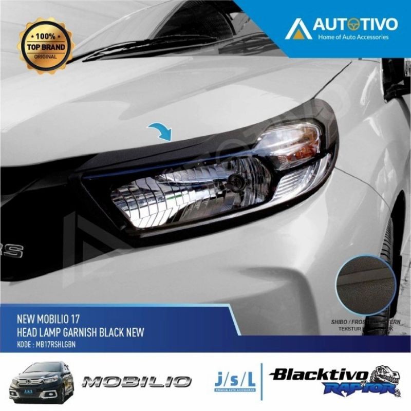 JSL Garnish Depan Mobilio RS 2017 Head Lamp Garnish Black New