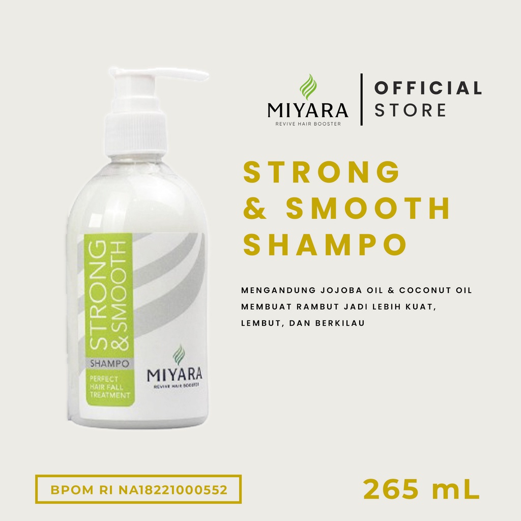 MIYARA SHAMPOO STRONG &amp; SMOOTH HAIR TREATMENT PENUMBUH RAMBUT PERAWATAN RAMBUT RONTOK ANTI KETOMBE SHAMPO ARTIS SAMPO ORIGINAL BPOM