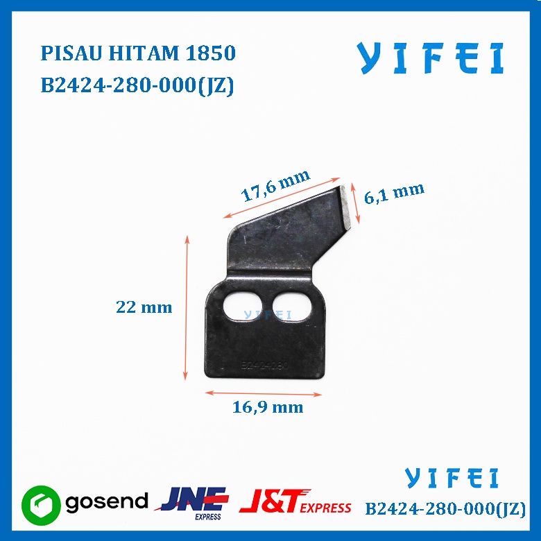 PISAU HITAM 1850/FIXING KNIFE/COUNTER KNIFE 1850 YIFEI B2424-280-000