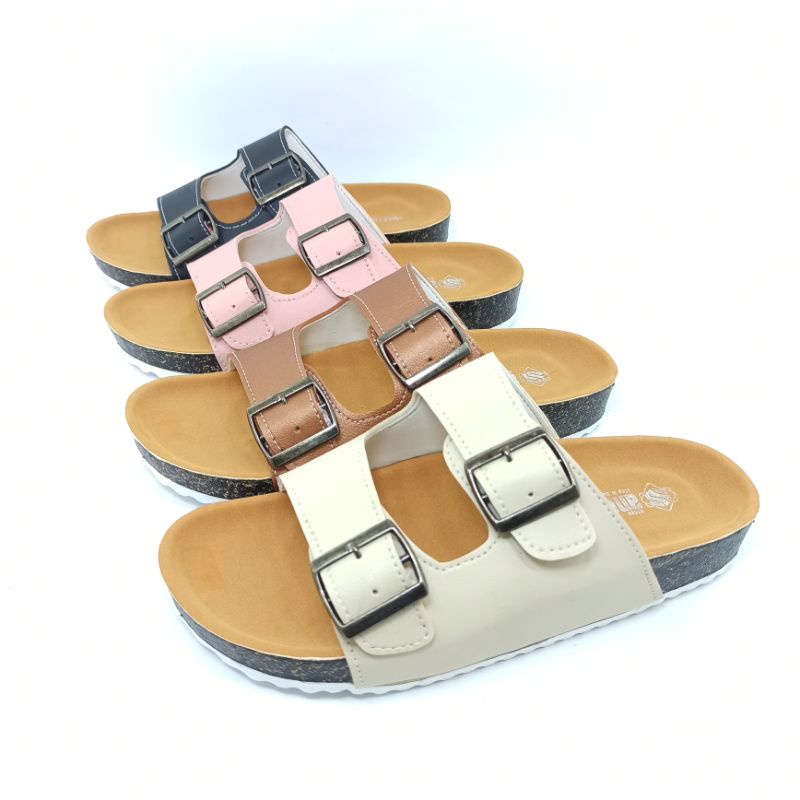 Sandal Wanita Sendal Birken Selop Andis Slip Sandals AF14