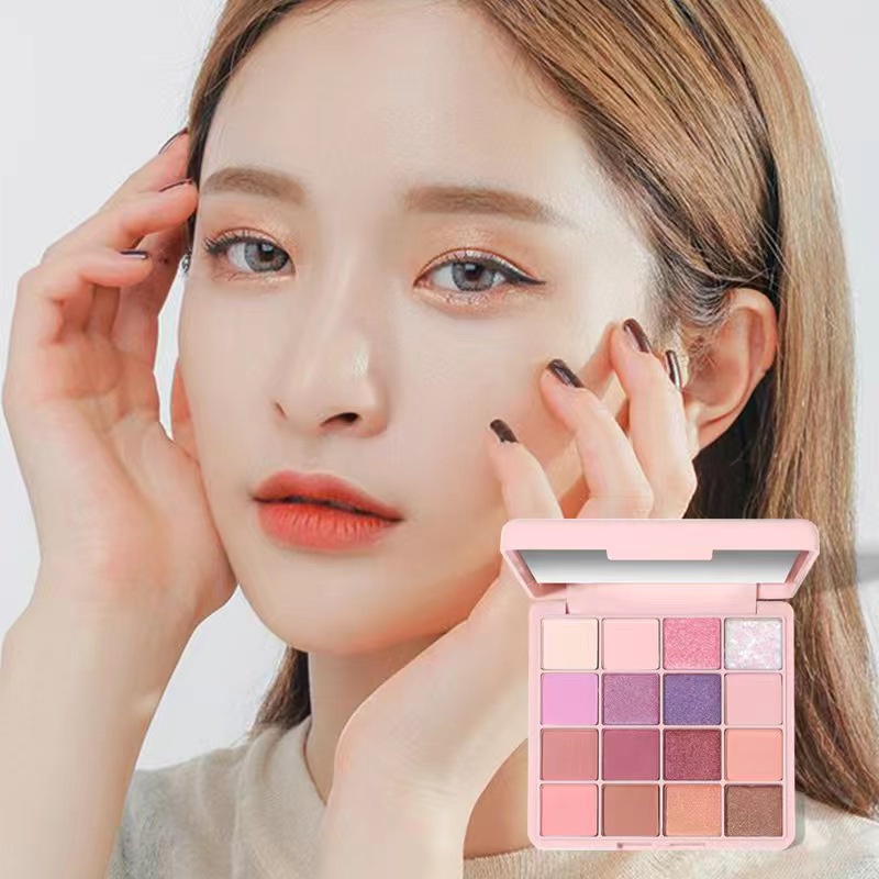 cod☜☞ready  Geometric 16 color earth mermaid color pumpkin grapefruit matte pearl eye shadow import murah lagilaku