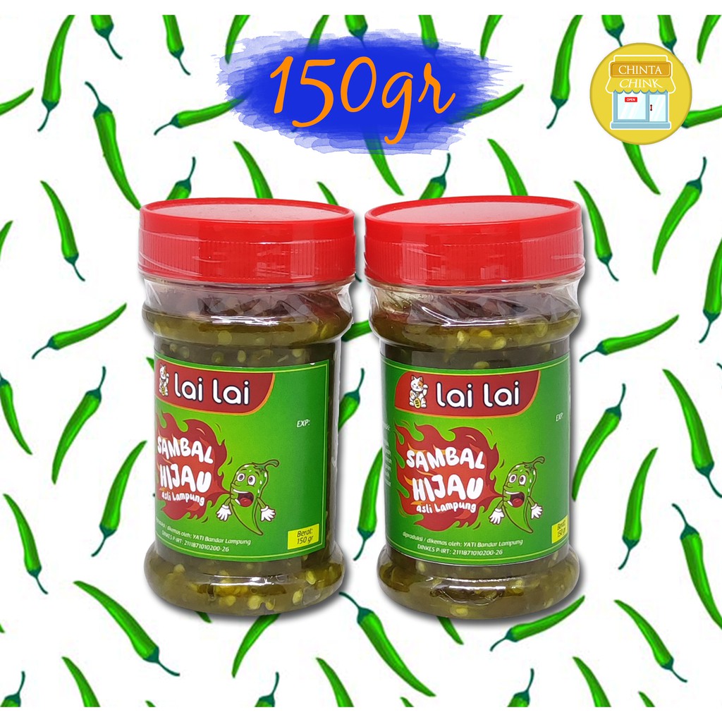 

Lai Lai Sambal Cabe Hijau Siap Saji Asli Cabai Lampung Botol 150g