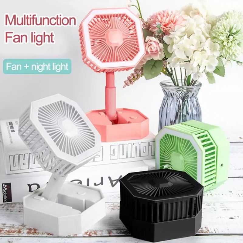 kipas angin Lipat Meja Kantor / Lampu LED Tidur Ruang santai Portable Charger / kipas mini usb pendingin ruangan multi function charging fan