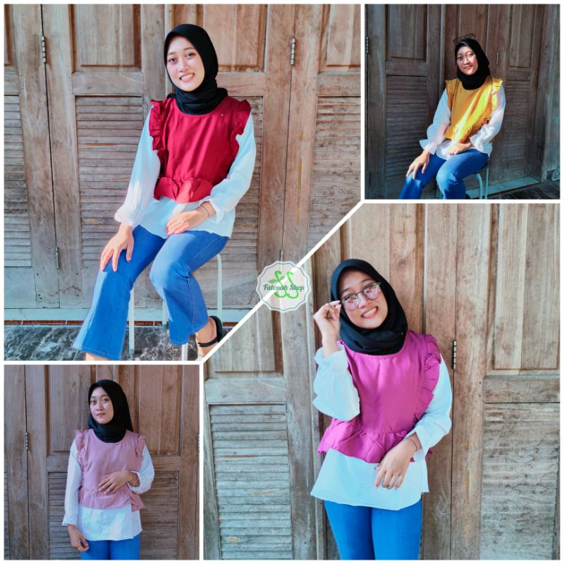 Blouse rempel wanita atasan rempel cewek perempuan outfit ootd kekinian ( blouse rempelana )