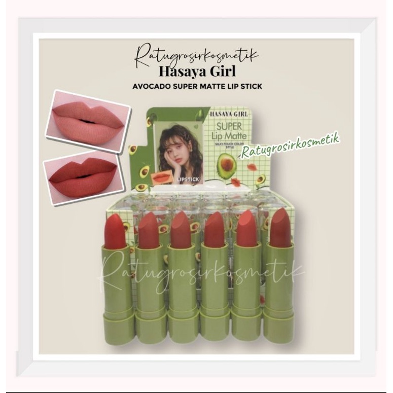 [PER 6 PCS] LIPSTICK / LIPSTIK HASAYA GIRL AVOCADO NO.HH1039/VC ORANGE NO.HH1088