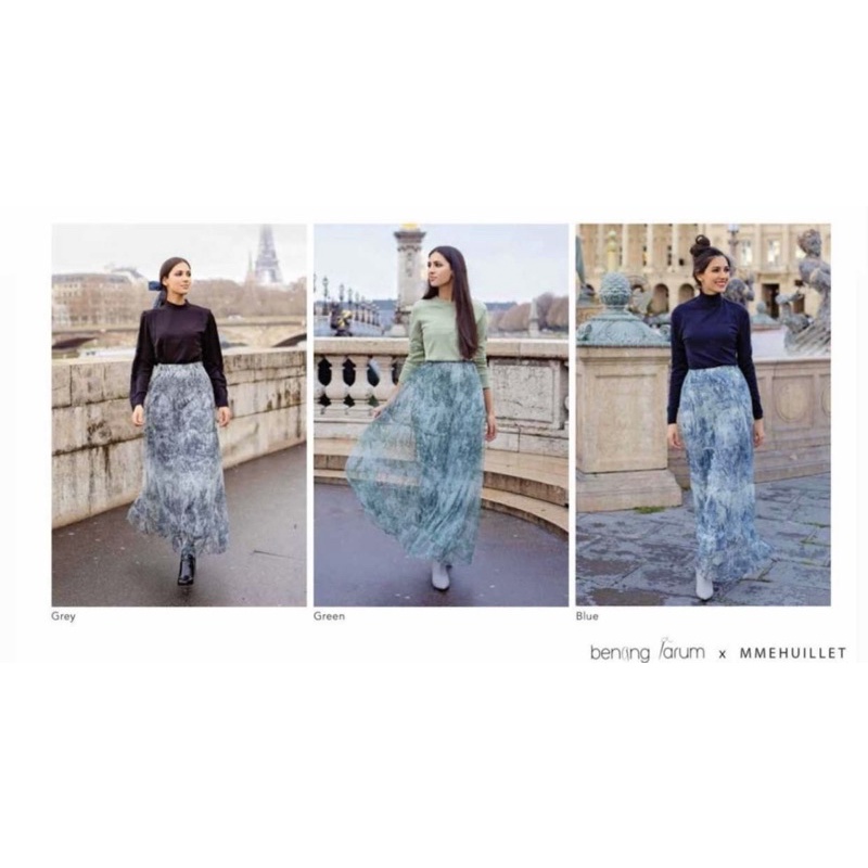 Benang Jarum x Mmehuillet El Mar Minorca Flowy Skirt Grey