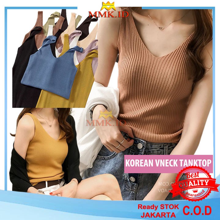 TankTop Wanita Polos Bahan Rajut Tengtop