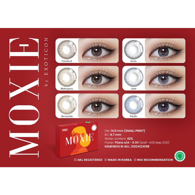 Softlens MOXIE by EXOTICON - Softlen Soflen Warna Normal FREE LENSE CASE