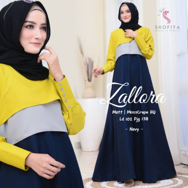 ZALLORA DRESS GAMIS MUSLIM BY SHOFIYA