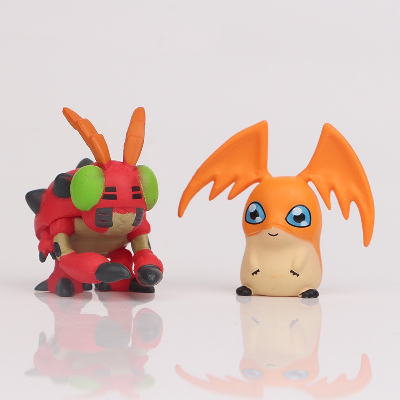 Digimon Set Figure Greymon Agumon Gabumon Pajangan Kue isi 9pcs