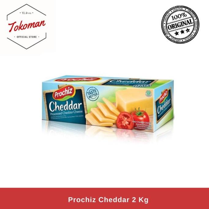 

(BISA COD) Prochiz Cheddar Cheese 2 kg / Keju CUCI GUDANG Kode 1053