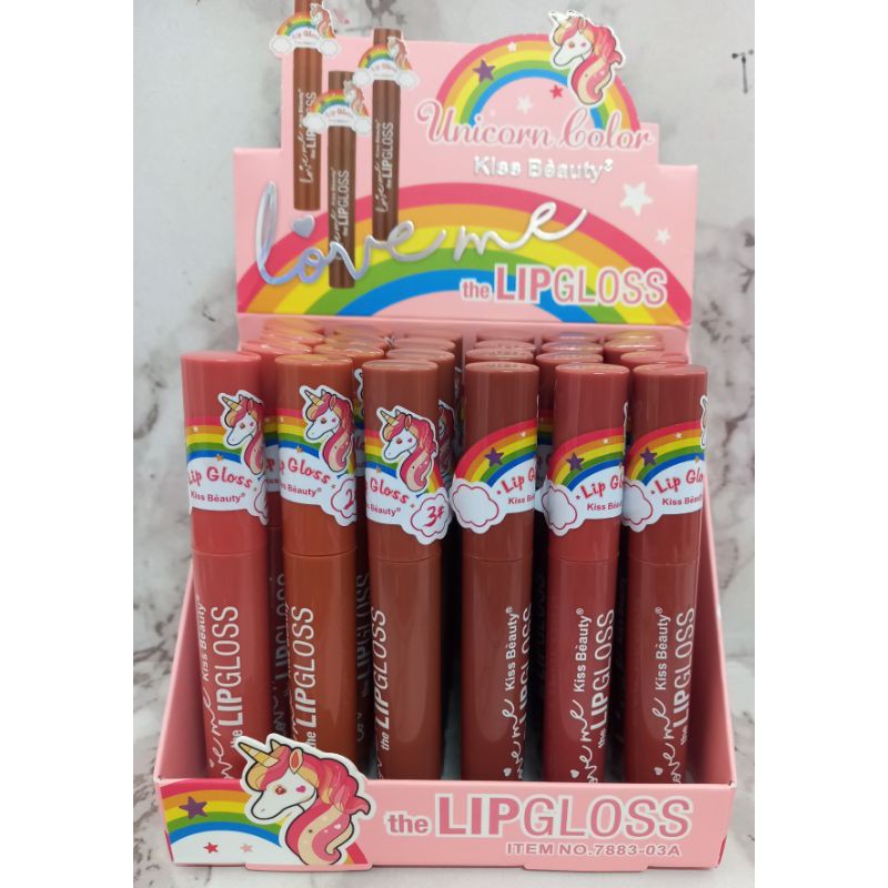 BEST SELLER LIP GLOSS MATTE  LOVE ME UNICORN | LIP GLOSS MAGIC 10ML PER6PCS NO.7883-03A | 1014E