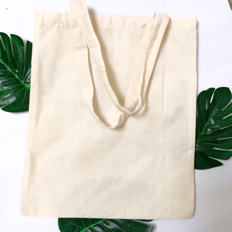 TOTEBAG POLOS BLACU MURAH PUTIH TULANG