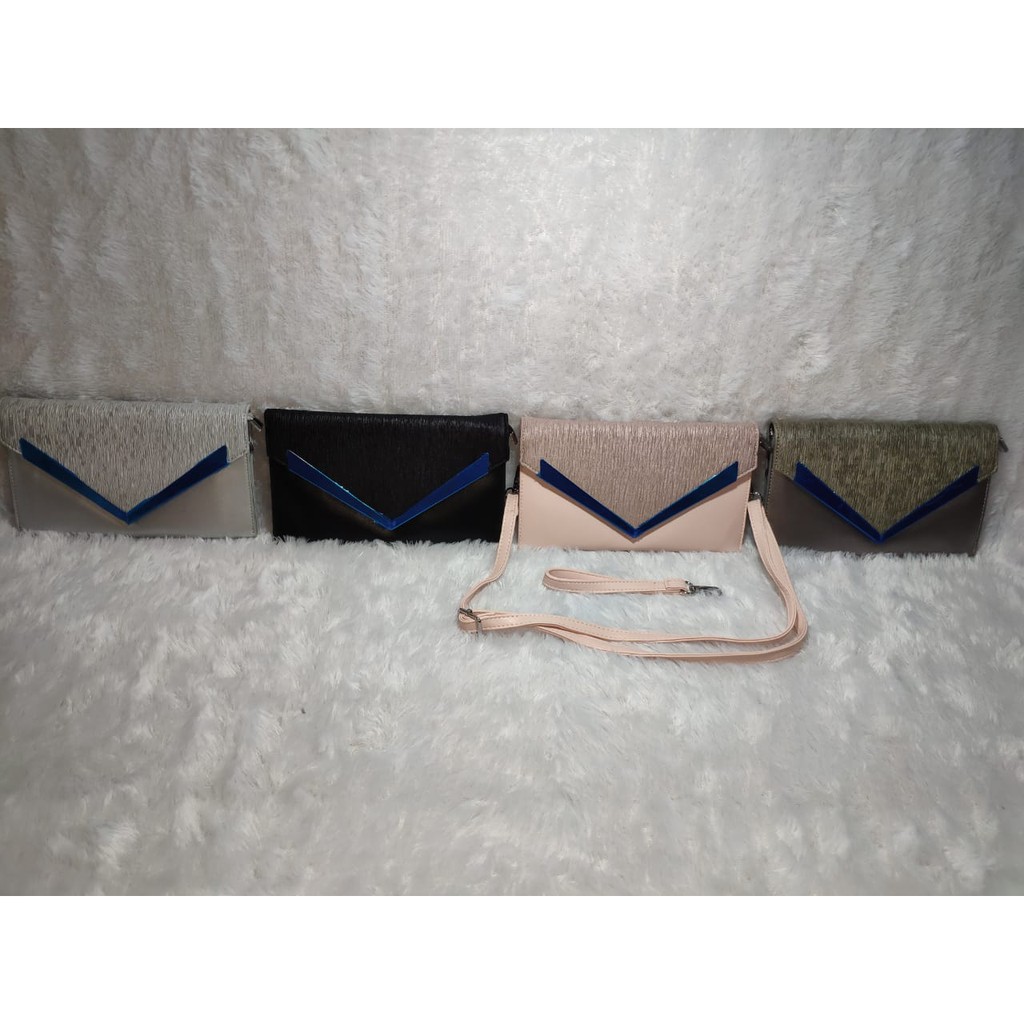 JK  456 1KG MUAT 2PCS TAS  SELEMPANG CLUTCH BAG IMPORT WANITA