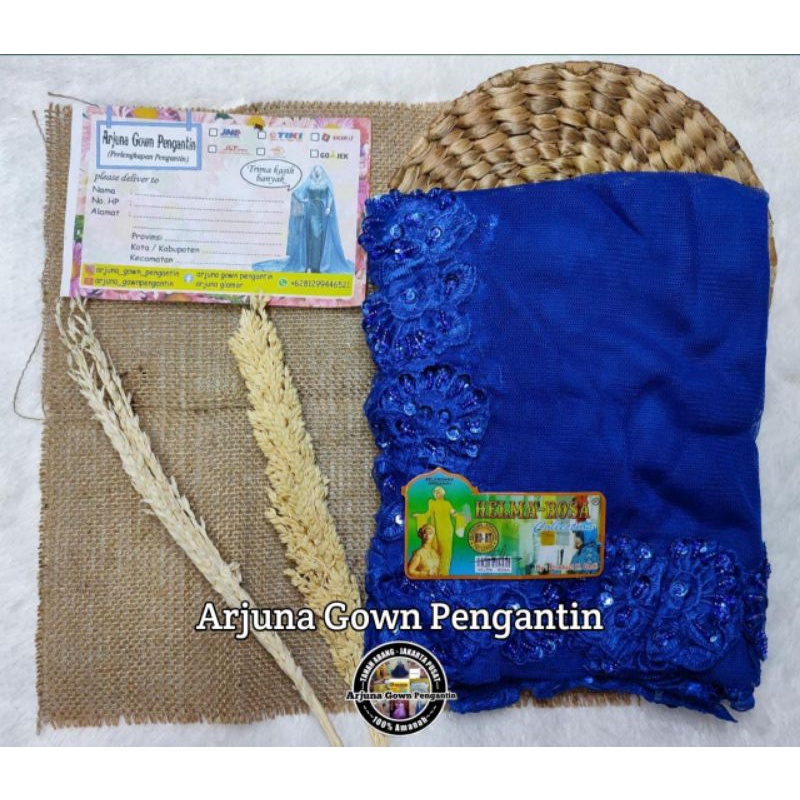 [TERMURAH] Selendang Bordir Payet || selendang akad || Selendang Pengantin Payet-BCA
