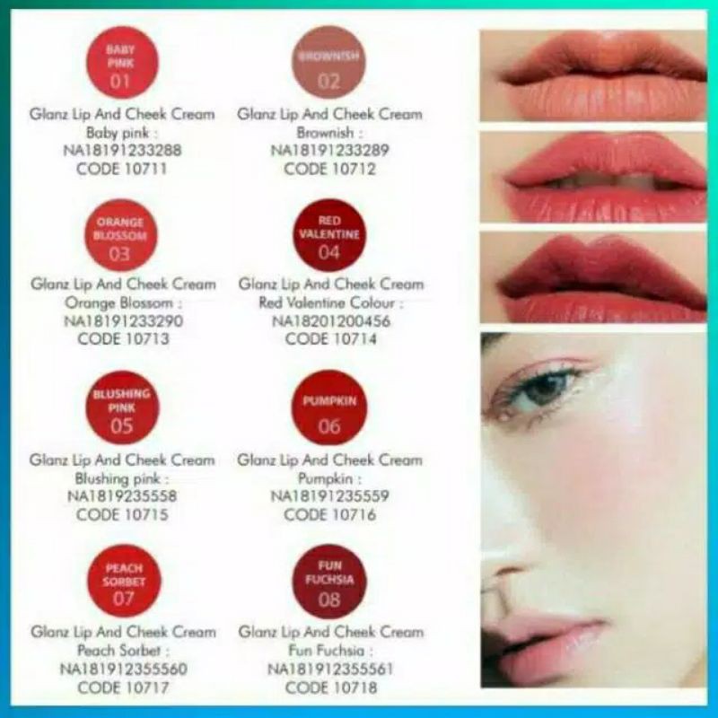 lipstik and cheek cream GLANZ KK. with Edelwiss extract and squalane