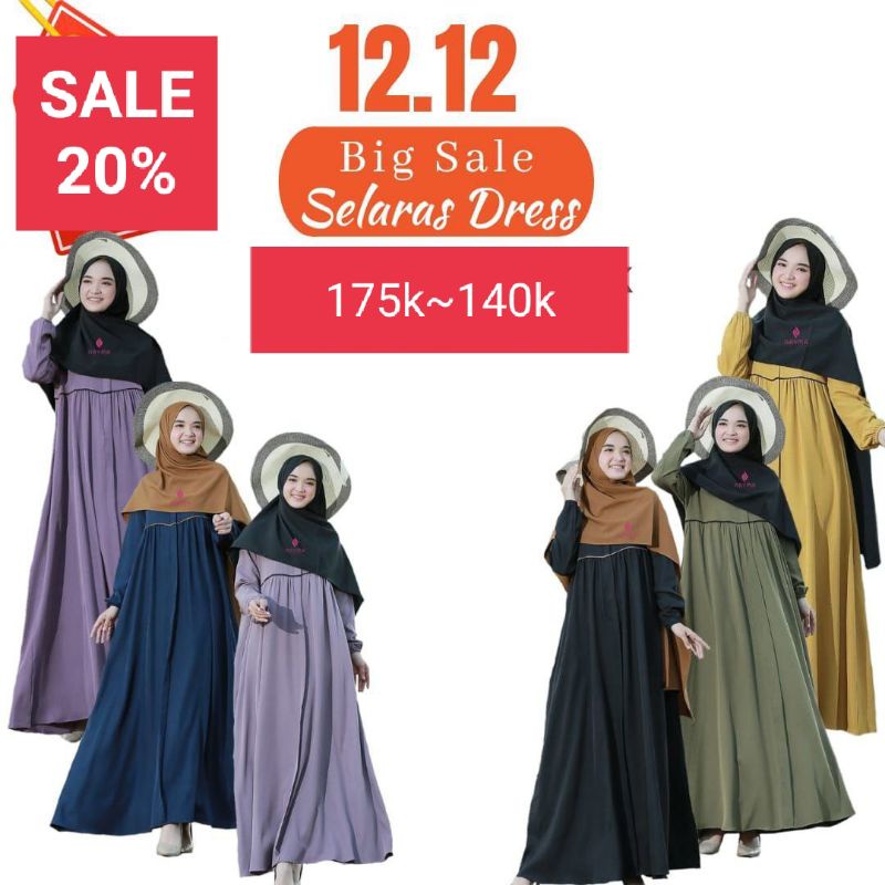 SALE Selaras dress by Nayma Hijab / Gamis Selaras Dress