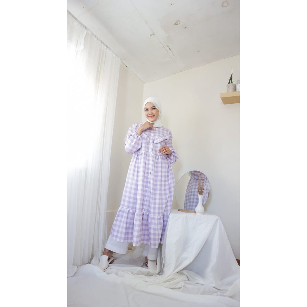 HAYLA TUNIK / tunik kotak kekinian / baju wanita termurah