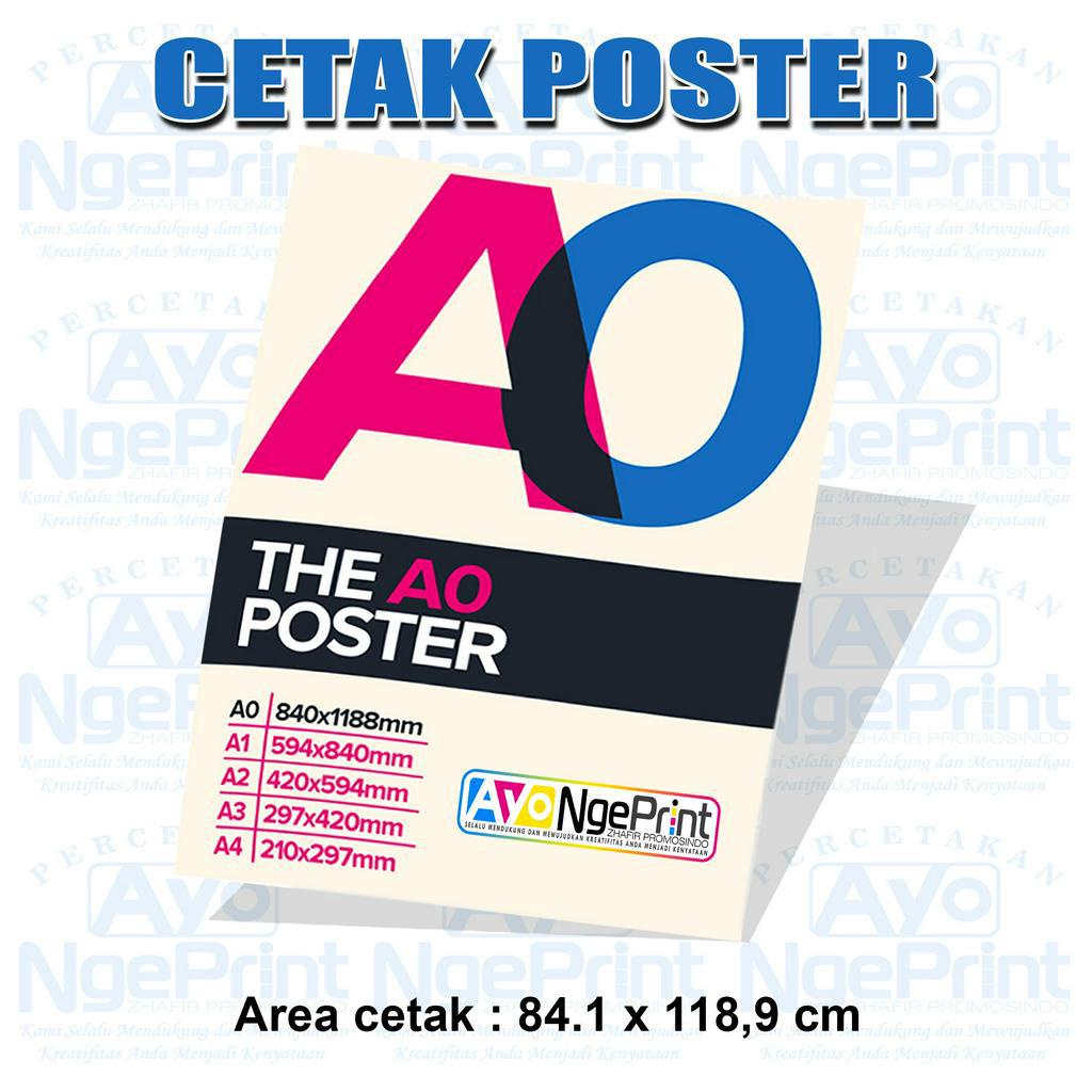Cetak Kertas Poster Besar/ Foto / Ploter Denah Ukuran A0 (84x118 cm)