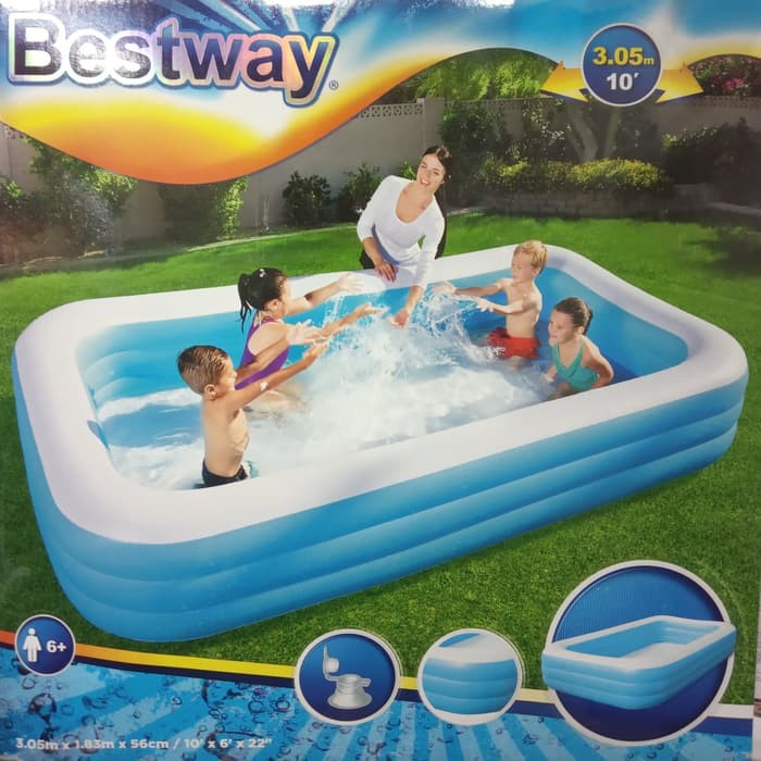 Promo Kolam Renang Anak Bestway 305x183x56cm Jumbo 54009 54121 Makassar Ban Tiup Angin Shopee Indonesia