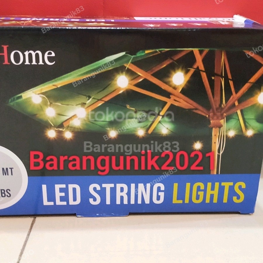 Barangunik2021 -Lampu Fitting LED Solar Carnaval 10 Meter Fitting Gantung Cafe Hias