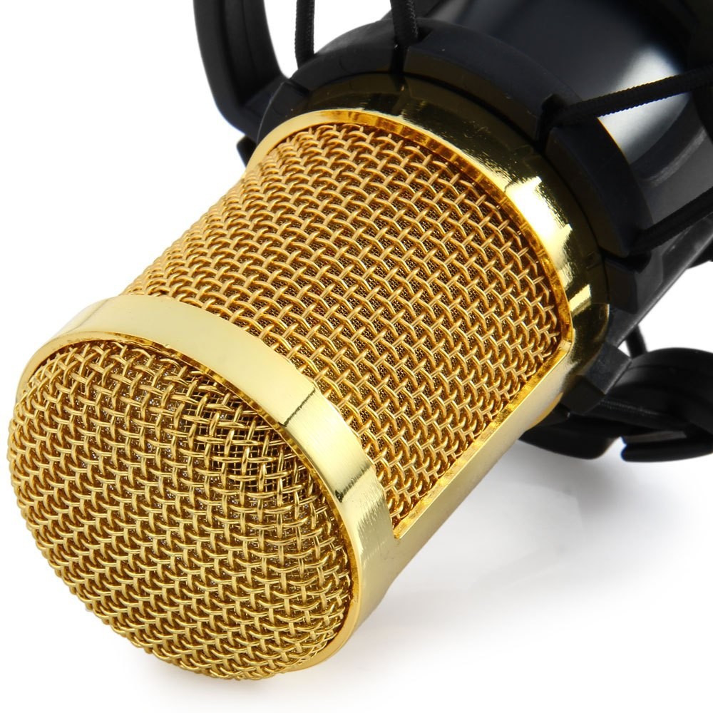 Mikrofon/TaffSTUDIO Mikrofon Kondenser Studio dengan Shockproof Mount - OMSK5YWH - White