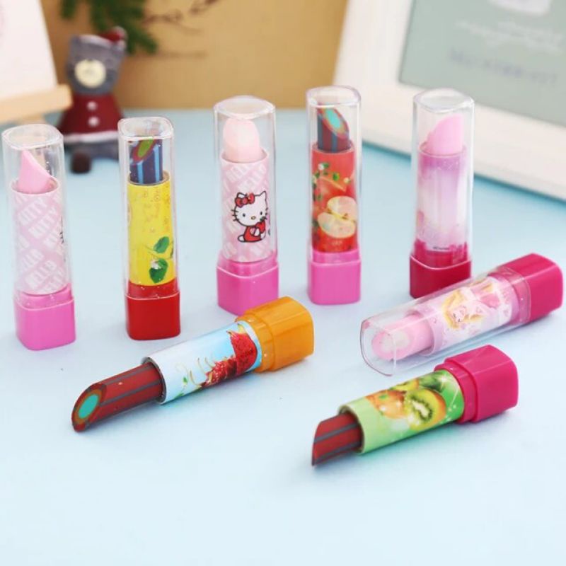 Penghapus lucu bentuk lipstik Random