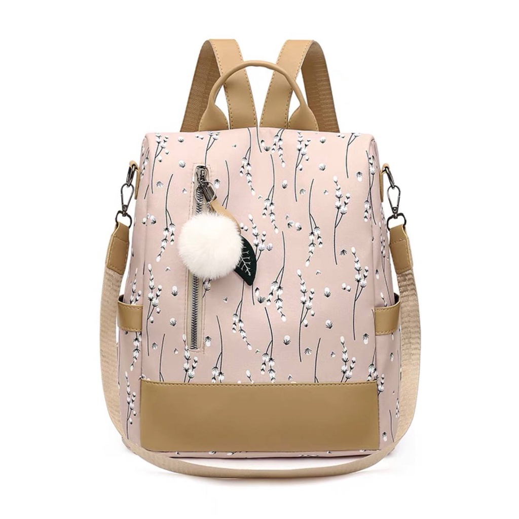 TAS RANSEL SEKOLAH KULIAH  KERJA NATA OS3038 BACKPACK PUNGGUNG  IMPORT KOREA PREMIUM TA394B2-BROWN