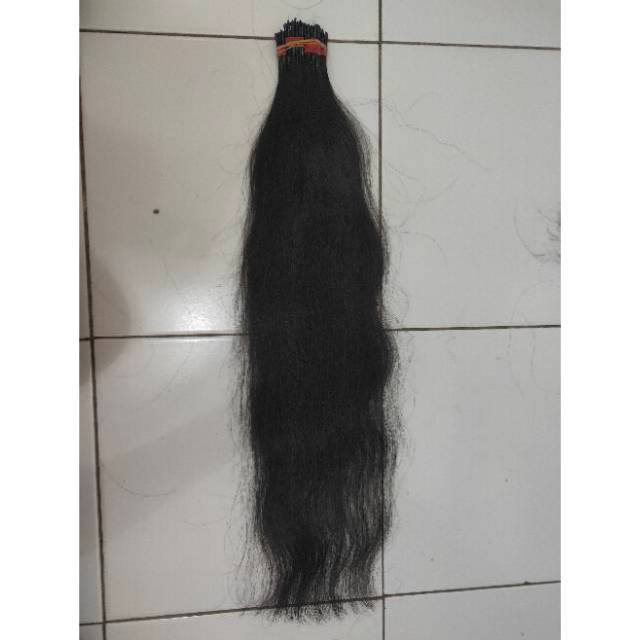 Rambut sambung extension 55cm 1 helai super agak isi MIN 20helai
