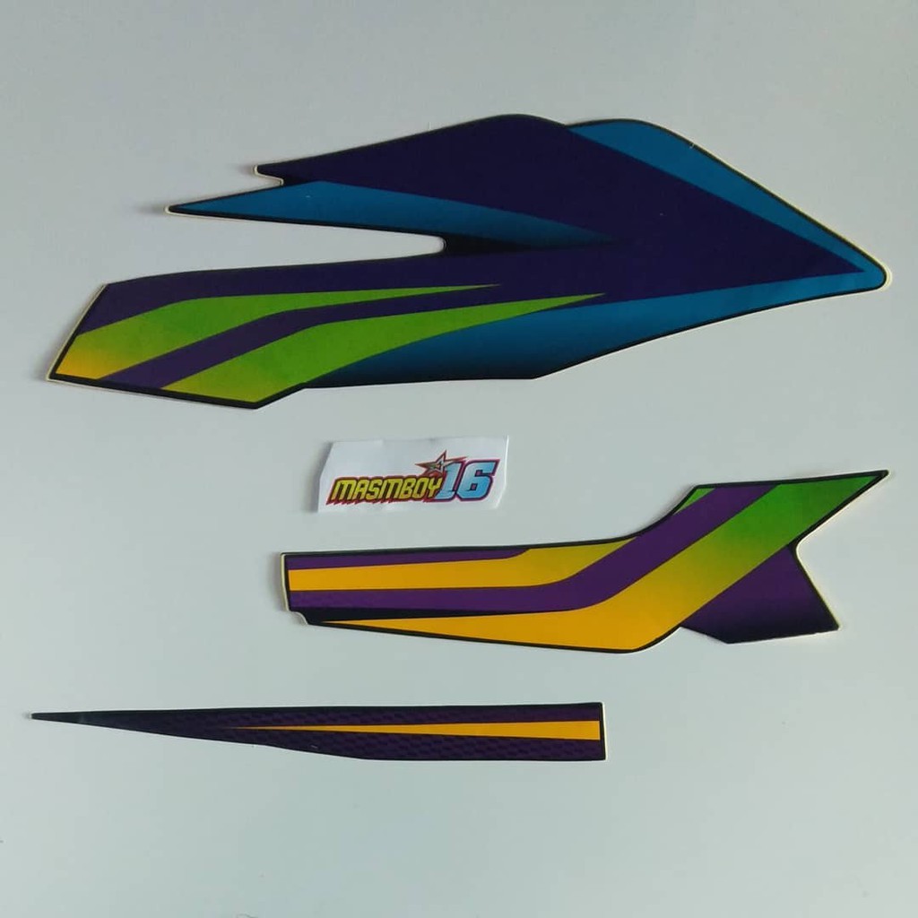 Striping honda GL PRO GL MAX 03 2003 biru hijau