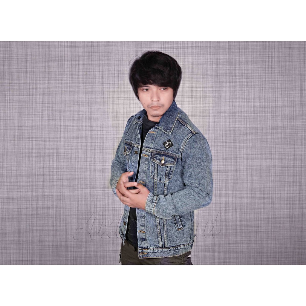 EXCLUSIVE Jacket Japan Korean Style (JAKET JEANS HOODIE WASH MOTIF SERAT) 1