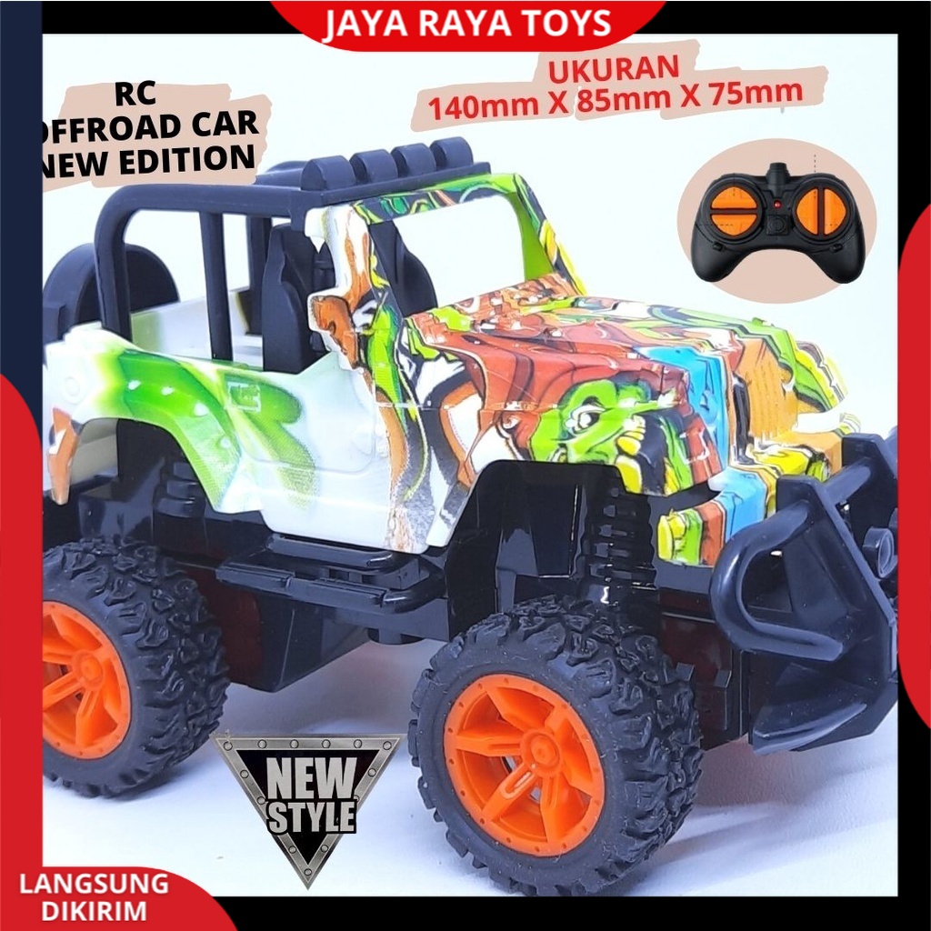 Mainan Mobil Remote Control Polisi RC Rock Crawler Police Car Jeep Off Road Mini Car New Edition