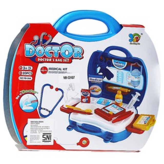DOCTOR BAG SET BOY / GIRL / medical kit kado ulang tahun anak koper