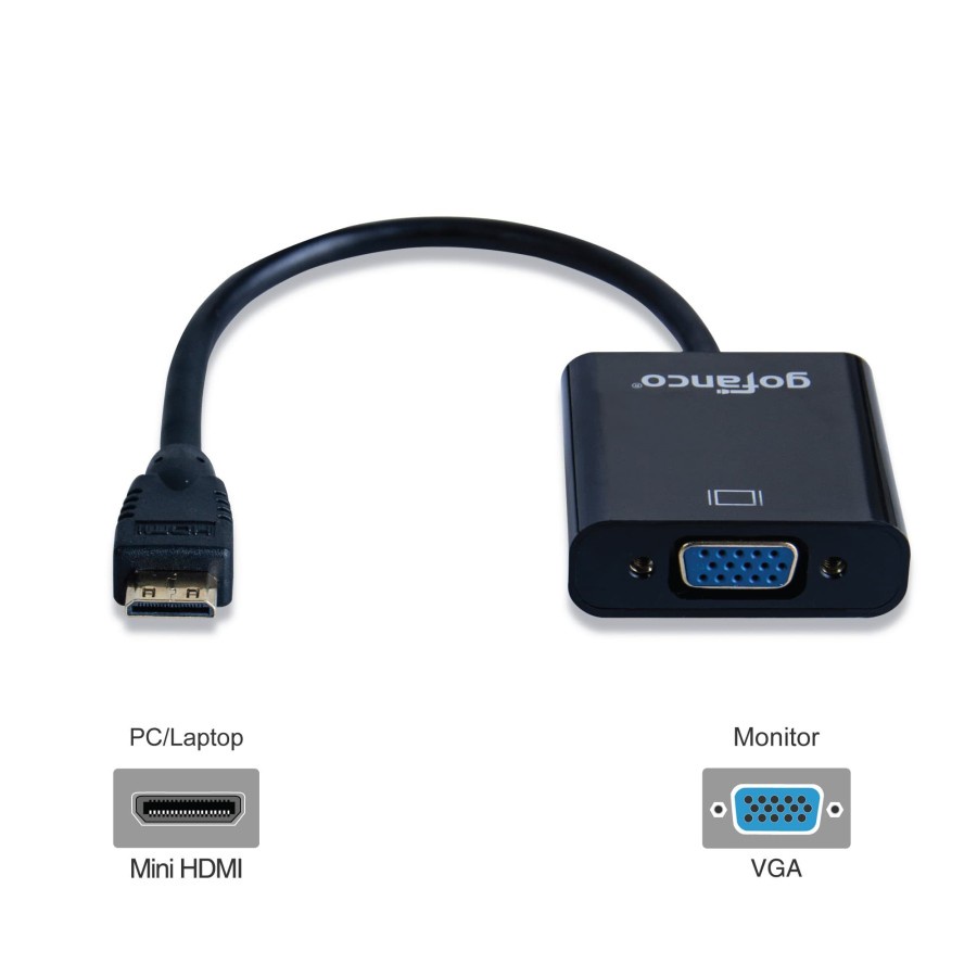 Cable Converter Mini Hdmi to Vga Konektor kabel Adapter