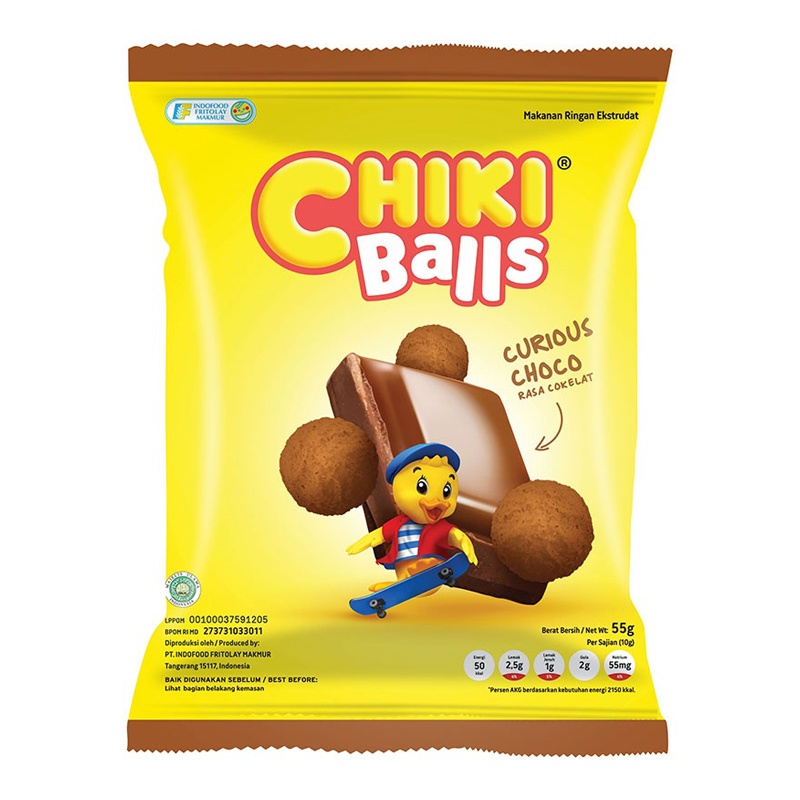 

CHIKI Balls Makanan Ringan Curious Choco 55 g