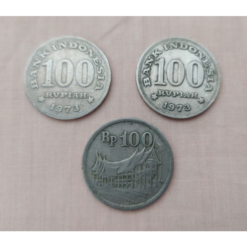 Koleksi uang koin Rp.100 Tebal 1973