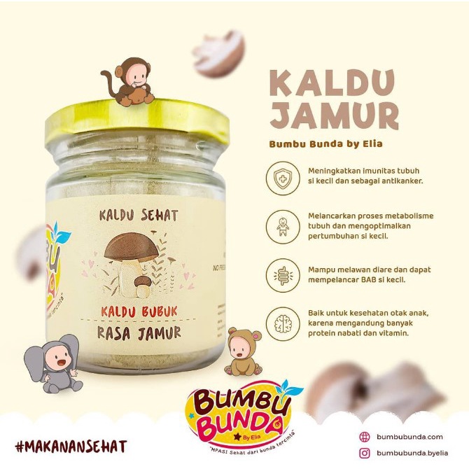 BUMBU BUNDA by Elia Kaldu MPASI Bayi Non MSG Homemade - Kaldu Jamur