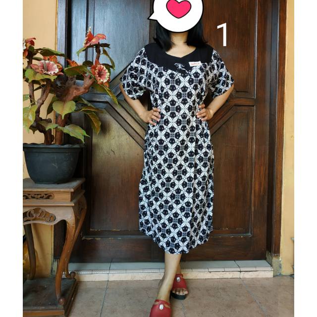 Daster Lupita Kencono ungu label coklat