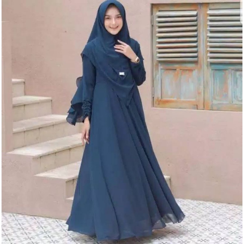 Gamis Syari Polos Mayra Syari WanitaTerbaru Gamis Terbaru Fashion