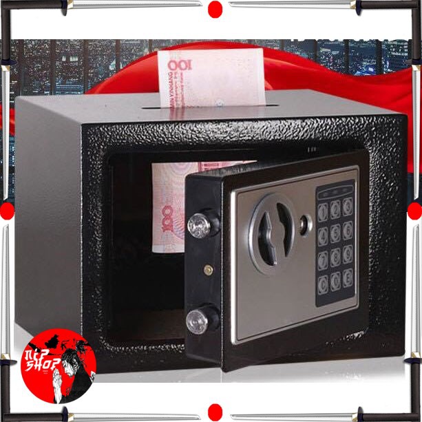 Brankas Mini Electric Password Deposit Box with Lubang Celengan 4.6L