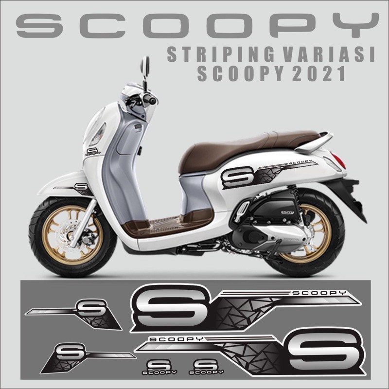 STRIPING SCOOPY 2021 VARIASI SIMPLE HITAM