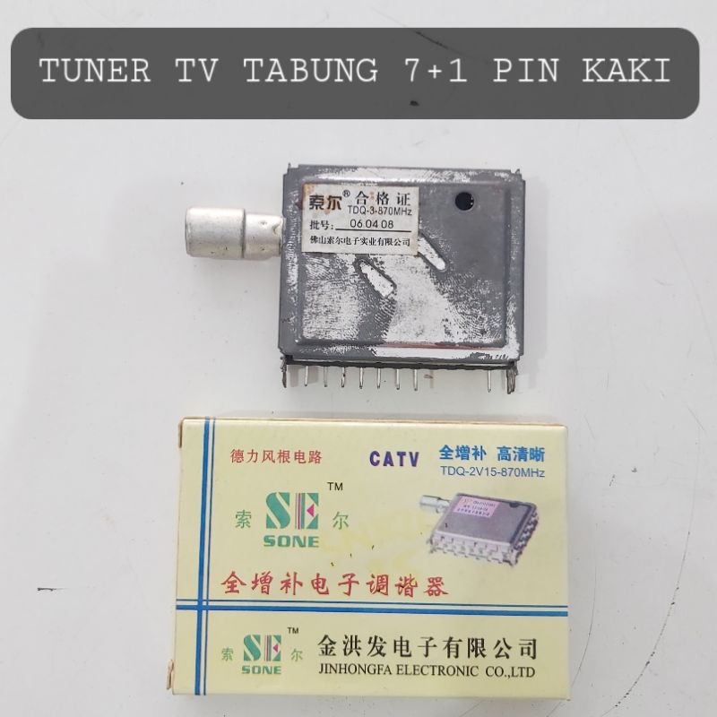 Tuner TV Tabung 7 pin + 1 pin kaki 7+1 pin